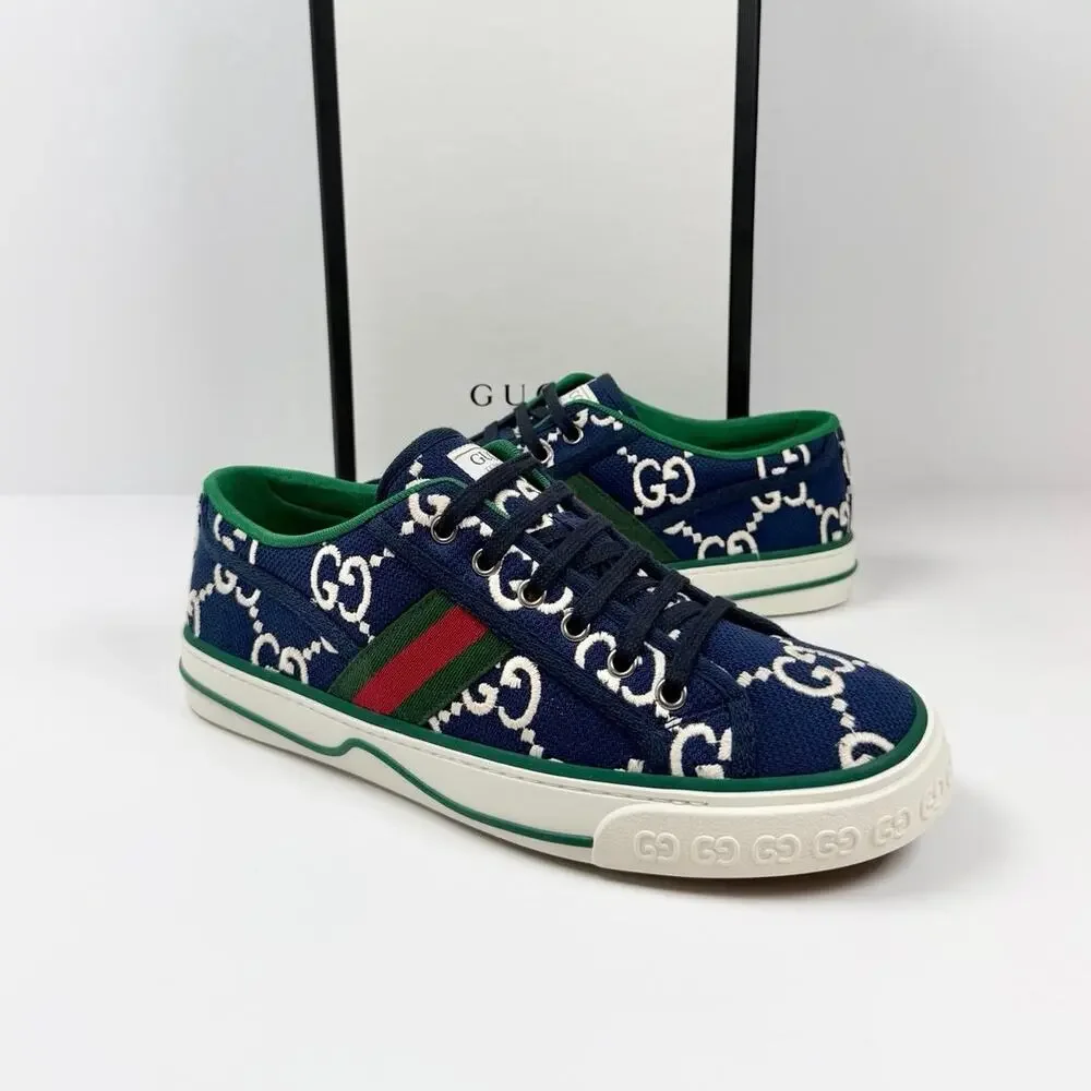 Size 7.5US - Gucci 1977 Blue Low Top NEW - Picture 2 of 10